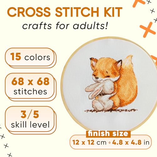 image for HobbyJobby Cross Stitch Kit My Joy, Counted Cross Stitch Kit for Adult