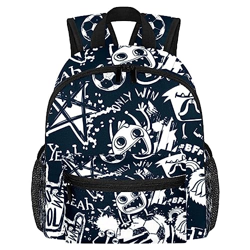 Sac à dos bleu marbré pour l'école primaire adapté aux garçons et filles