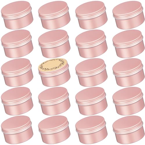 24 Pack 4oz/120ml Screw Top Aluminum Tin Jars with Screw