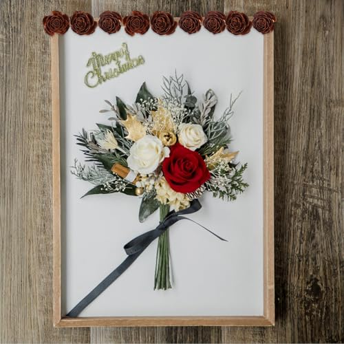 Flores secas de piña natural 10 piezas para decoración miniatura 6