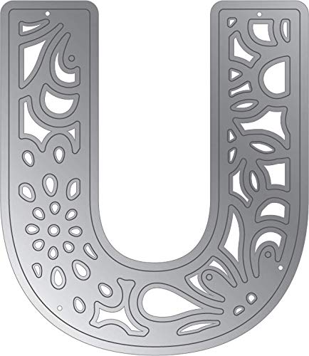 Crafter's Companion Gemini-Decorative Alphabet Stamp & Die Set-Make A Statement-U, Silver, One Size - Image 2