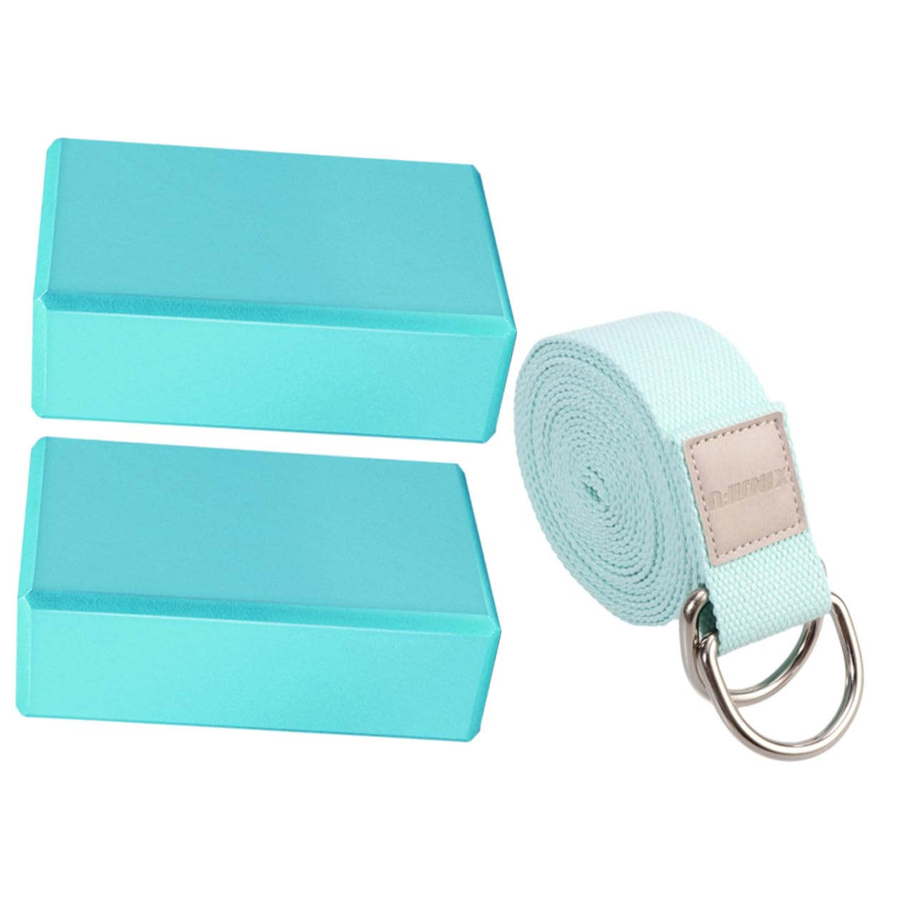 BESPORTBLE 3pcs Yoga Bricks Tension Bands Resistance Fitness Straps for Stretching and Training Comfortable Material for Green