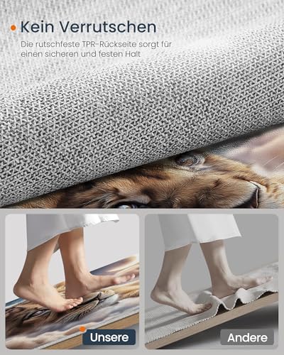 Tapis lion mignon lavable et antidérapant idéal pour la cuisine