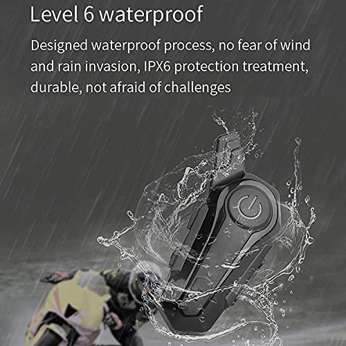 Motorcycle Helmet Intercom, 2-Way 30M Bluetooth Headset Headphone With Noise Cancellation/Fm Radio #TOP2