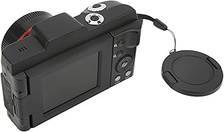 Câmera de vlogging, tela giratória de 180 graus Zoom de 16X Montagem de parafuso de 1/4 pol. Gravação em loop de 16 MP 1080 P Câmera digital TFT LCD de 2,4 pol.