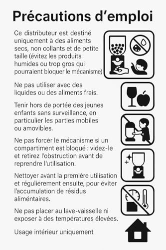 Distributeur Bonbons Chewing-Gum Cacahuètes - 3 Compartiments - 29 x 13 cm – vue 5