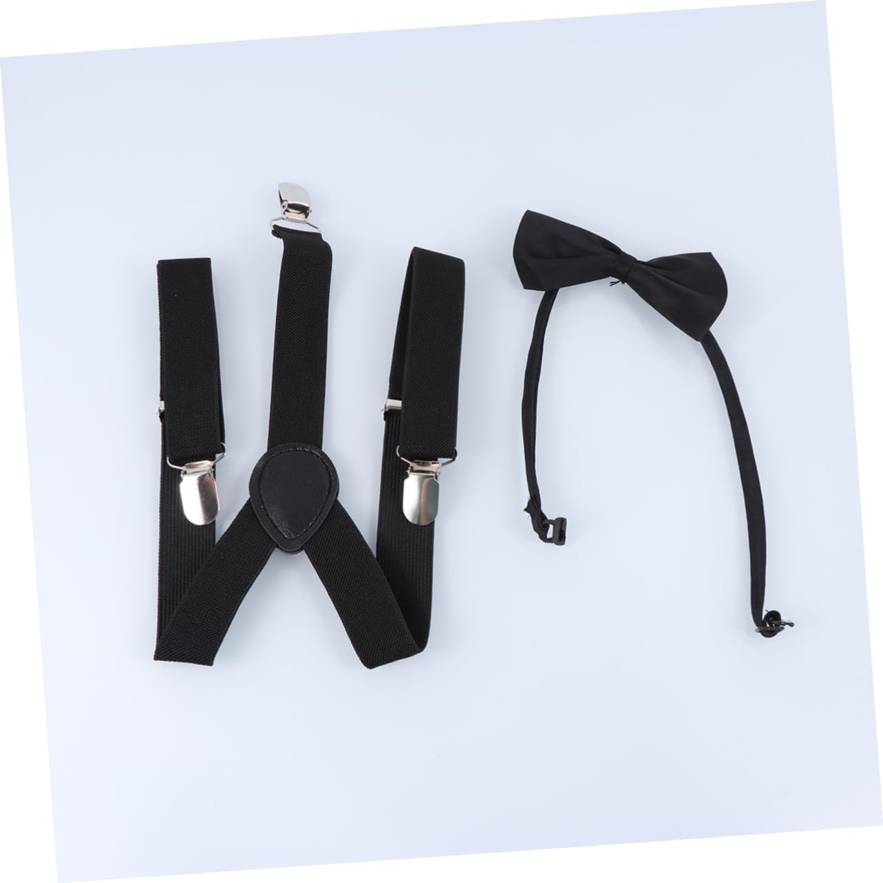 2pcs Boys and Girls Elastic Band Set Suspenders Bow Ties Academy Style Party Accessories
