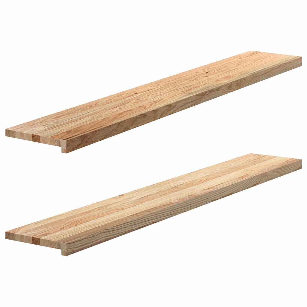 vidaXL Window Sills - Solid Oak Wood 2 pcs Set 160x30cm Natural Oak Ledge Decor — image 1