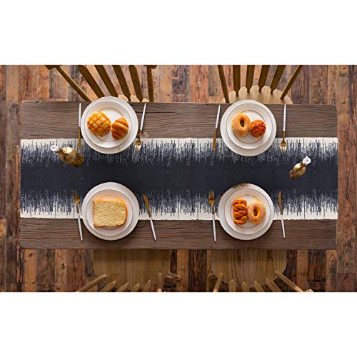 Kimode Cotton Fringe Table Runner 14 X 72 In, Farmhouse Gradient Bohemian Woven Tassels Macrame Dinning Table Linen Machine Washable Minimalist Home Decorative (14 In X 72 In, Gradient) #TOP1