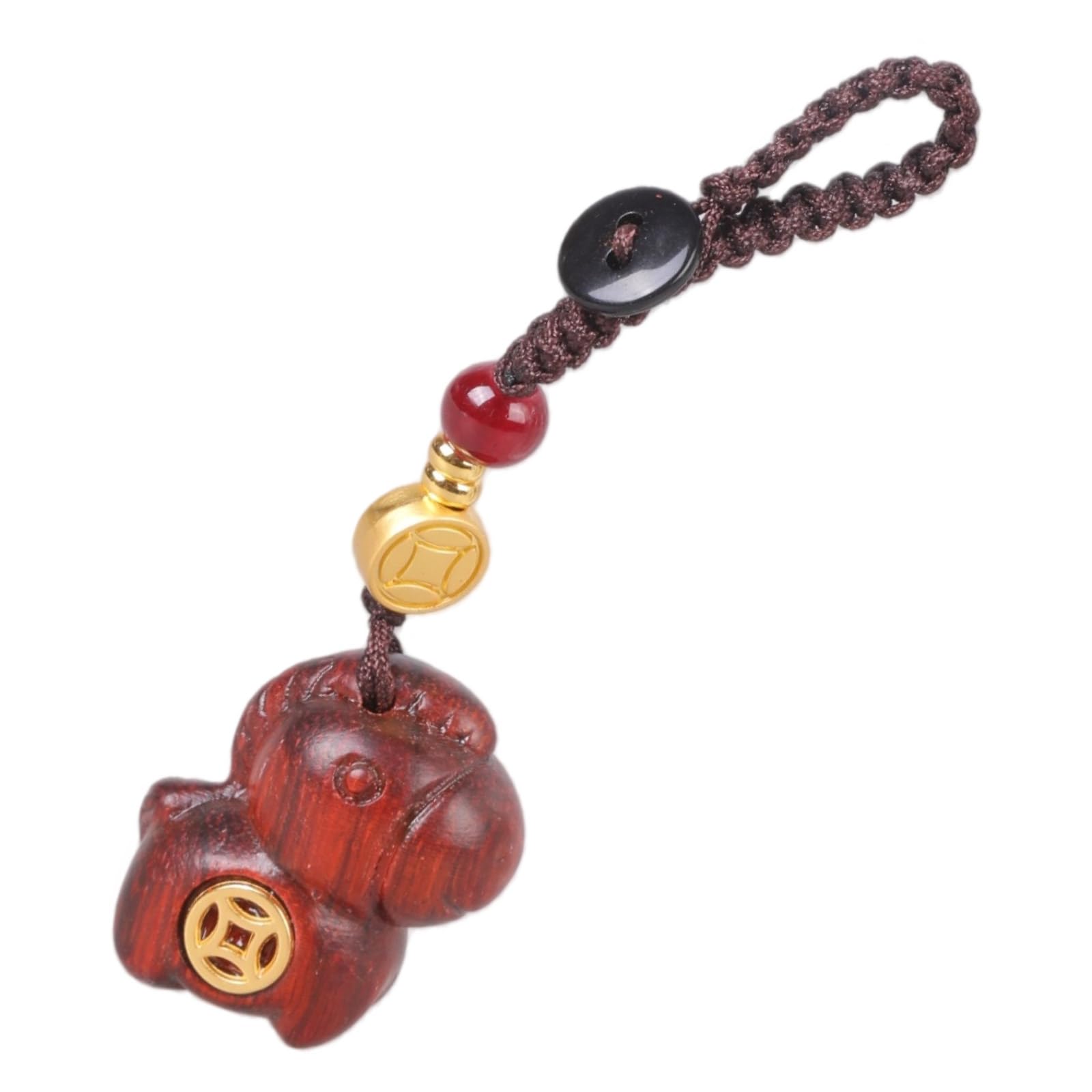 Maxtonser Natural Wood Horse Keychain With Chinese Zodiacal Symbol For BAG Ornament And Lightweight Portable Design