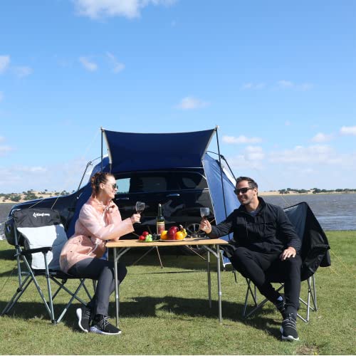 Kingcamp Oversized Folding Camping Chair Outdoor Portable Bucket Chair Heavy Duty Extra Large Xl Sofa Chair For Adults, Supports 300Lbs With Cooler Bag For Sports, Festival, Yard #TOP1