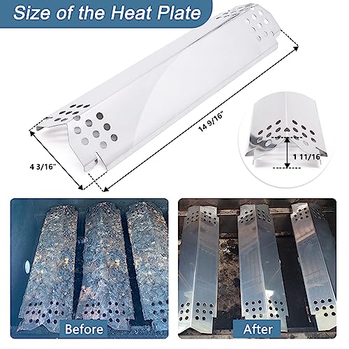 Image of Grill Grate Replacement Parts for Nexgrill 720-0882A Evolution Infrared Plus, Stainless Steel Grill Grates, Heat Plates Shields, Burner Tubes, Igniters for Nexgrill Replacement Parts 5 Burner.
