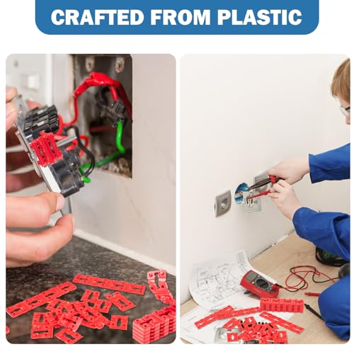 Image of Outlet Spacers，48 PCS Outlet Spacers for Electrical Box, Switch and Receptacle Extender Plastic Spacer for Loose Plug Fix, Wall Plate Shims for Box Extender