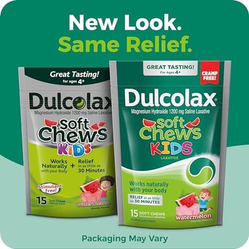 Dulcolax Kids Soft Chews Saline Laxative Watermelon Gentle Constipation