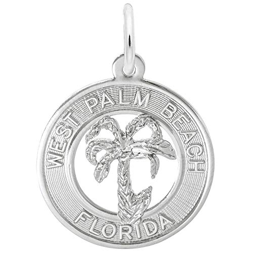 West Palm Beach Florida Charm (Choose Metal) by Rembrandt| Metal| Sterling Silver