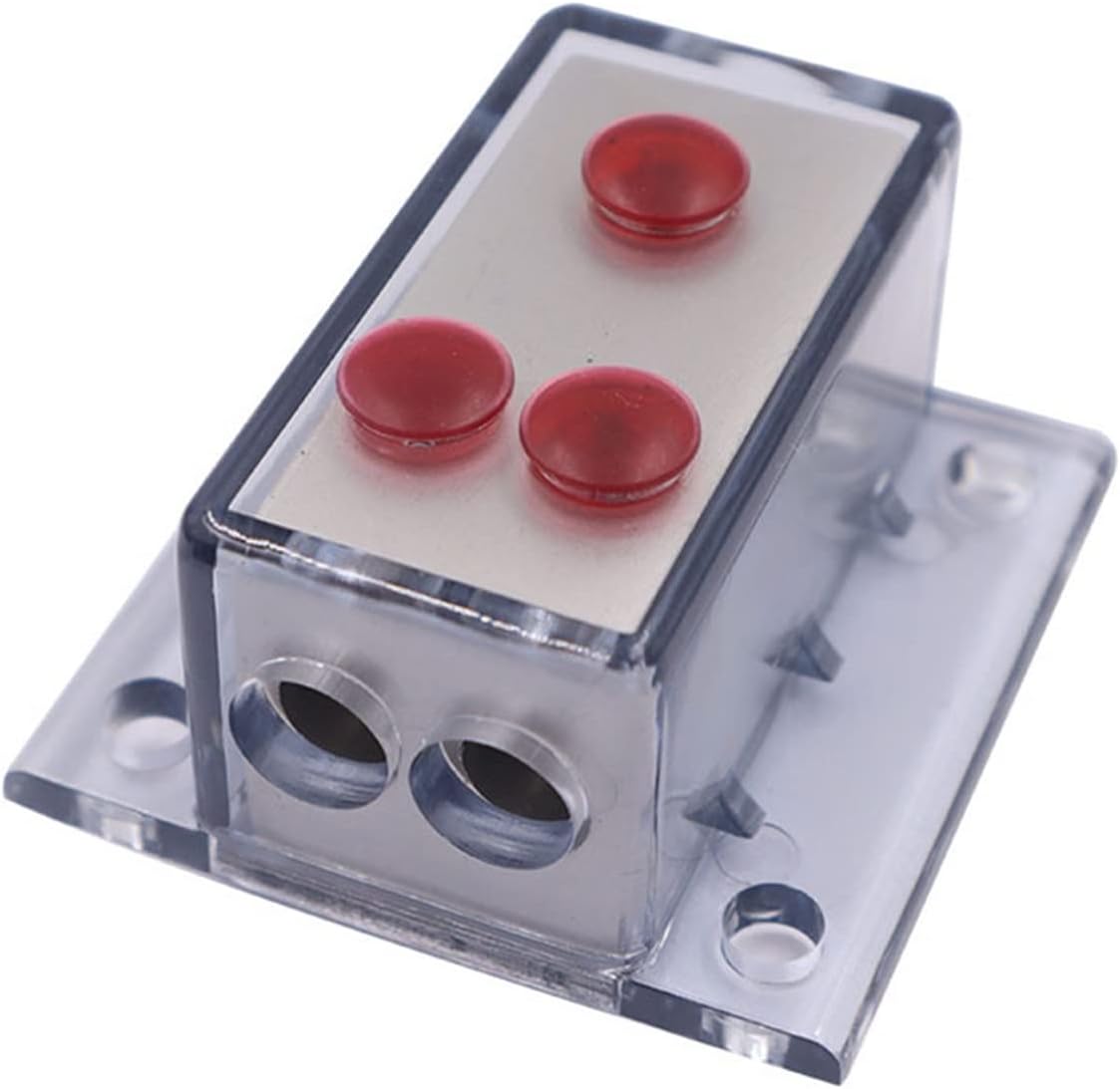 Car Audio Power Supply Distribution 1 * 4GA in 2 * 8GA Out Distribution Block Ground Box Junction Box High Temperature Resistance
