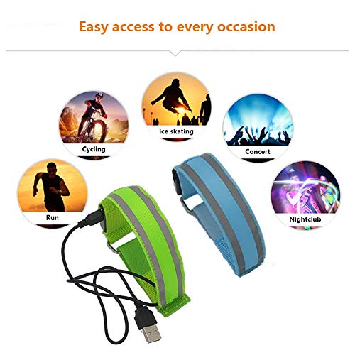 HJHYE 4 Pezzi Braccialetto LED Sicurezza Armbands