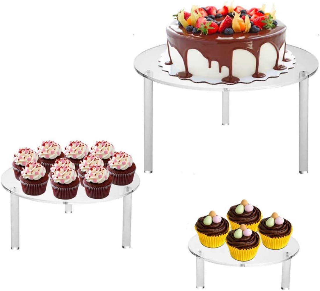 Acrylic Fillable Cake Stand,Cake Riser Tier Clear Decorative