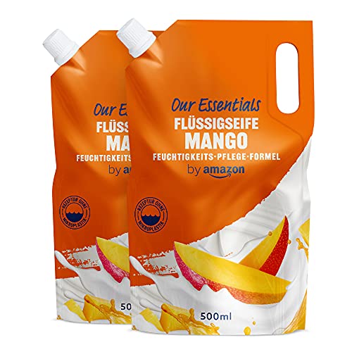 by Amazon Flüssigseife Nachfüllpackung Mango, 500ml, 2er-Pack by Amazon Flüssigseife Nachfüllpackung Mango, 500ml, 2er-Pack