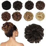 FESHFEN Human Hair Messy Buns, 100% Human Hair Bun Hair Piece Real Human Hair Extension Curly Hair...