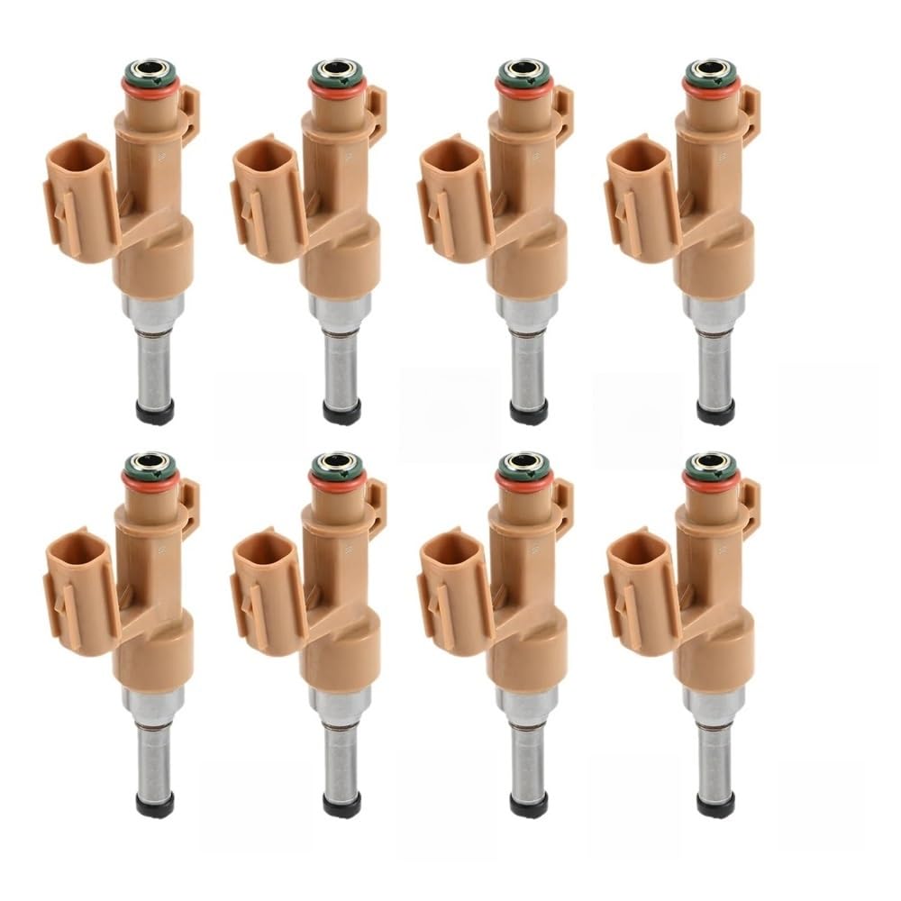 8Pcs Car Fuel Injector Set 23250-0S020 842-12349 Compatible for Toyota Lexus Tundra 4.6L 5.7L V8 2010-2019 Sequoia Land Cruiser GX460 LX570