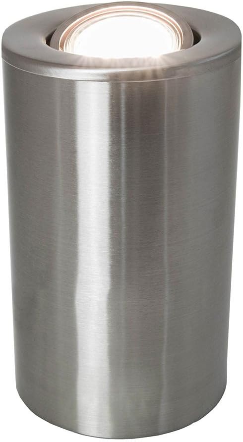 Satin Chrome GU10 Floor or Table Lamp Uplighter with Tilt Capability by Happy Homewares