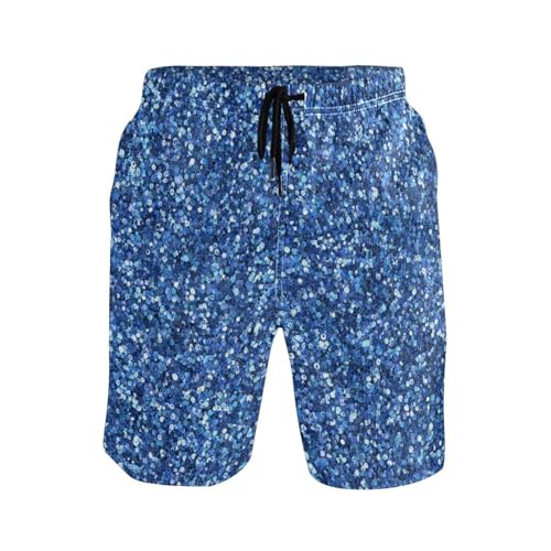 Short de natation doublé homme compression bleu maillot de bain running plage sport