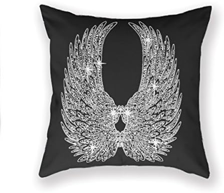 VintageSh0p Customized Patterns Bling Cross Fun Sequins Pillow Case Throw Pillow Cover Customized Pillowcase Decorative Pillow Case Pillow Covers Cotton,18X18Inches