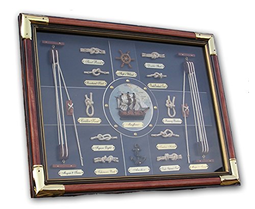 Freier Knotentafel Seemansknoten Tafel Wandbils Messing Deko Maritime Dekoration Anker Steuerrad
