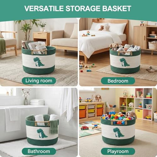 Panier de rangement coton tissé multifonctionnel cadeau bébé idéal - 6