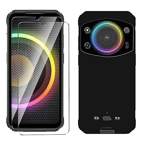 LCEHTOGYE Cover per Ulefone Armor 17 PRO + Pellicola Protettiva in Vetro Temperato,Nero Custodie Morbido Silicone Case Ultra Sottile TPU Custodia per Ulefone Armor 17 PRO (6,58) - KE171