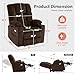 MCombo Large Triple Motor Power Lift Recliner Chair with Massage and Dual Heating, Adjustable Headrest for Tall Elderly People, Fabric 7634 (Coffee, Large)