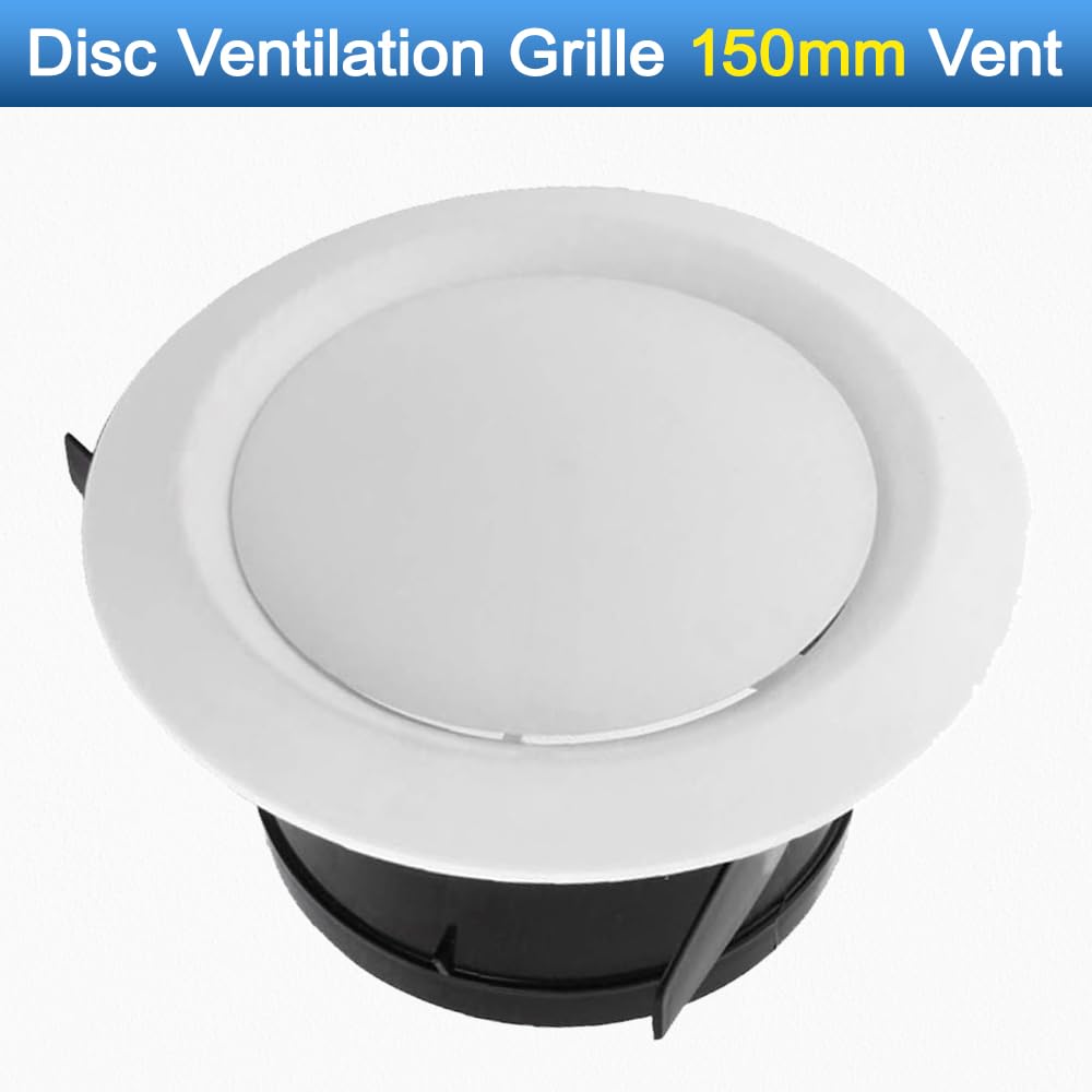 Riloer Cubierta de ventilación circular para caravana de 75 a 200 mm, color blanco