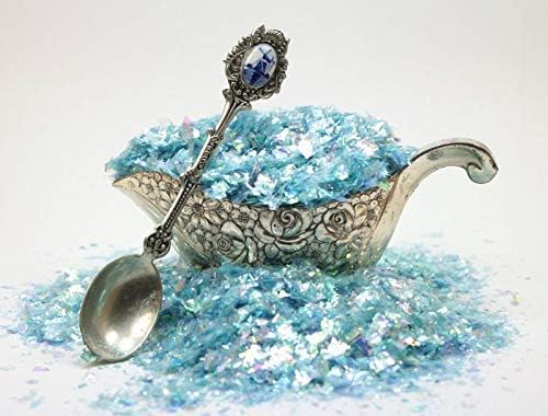 Miniatura 7 de Blue Flitter - Escamas iridiscentes de purpurina para arte de uñas, poliéster holográfico ligero, 311-4341, 12 oz (14 gramos)