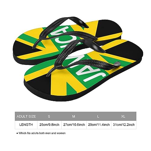 Jamaican Kingdom Flag Flip Flops for Women Men Casual Comfortable Beach Thong2