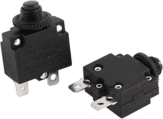 Aexit 2pcs Air Breakers, Load Centers & Fuses Compressor Circuit Breaker Overload Protector Circuit Breakers AC125V/250V 10A