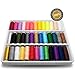 Isabella Dora Sewing Thread Organizer - 39 Spools Of Vibrant And Pastel Colors And Thickness In Portable PVC Box