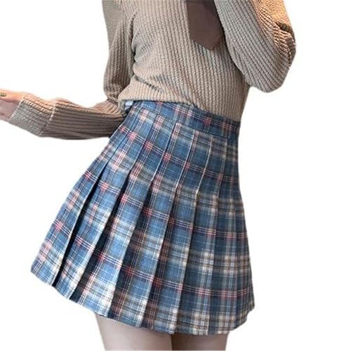Women's Casual Wool High Waisted Pleated Skirt A-Line Slim Fit