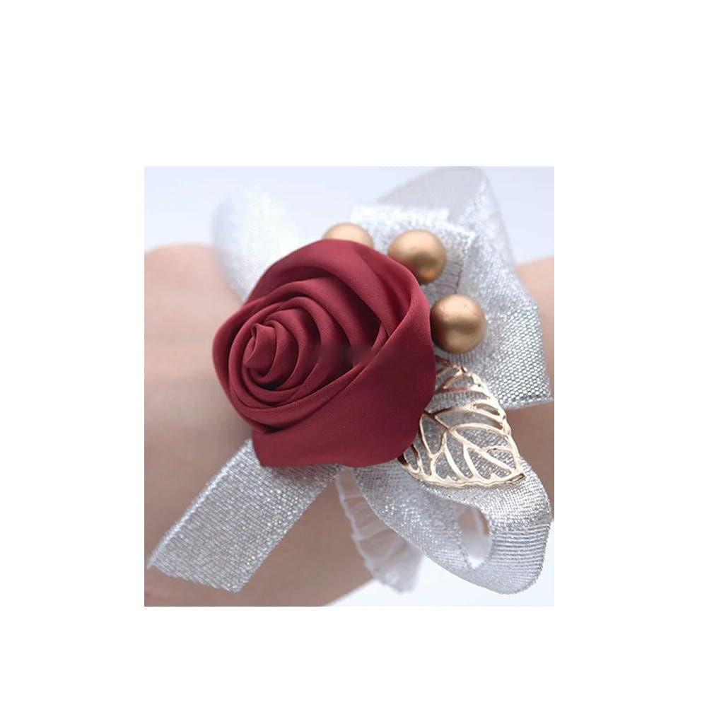 ZBDP - Braccialetto da polso da donna, alla moda, per matrimonio, damigella d'onore, fiore all'occhiello, accessorio per matrimonio