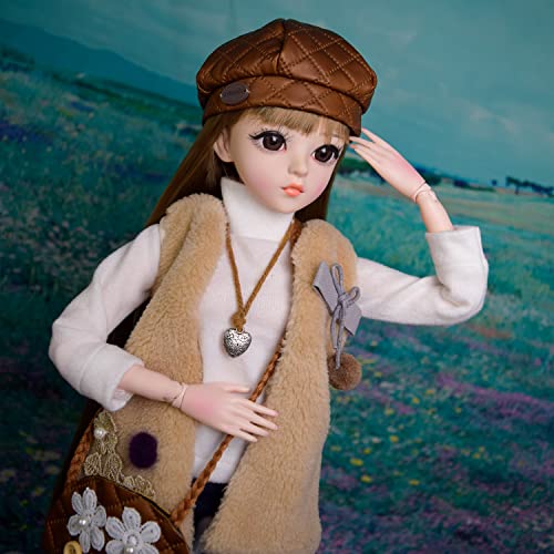 Muñeca BJD con ropa de otoño y accesorios miniatura 6