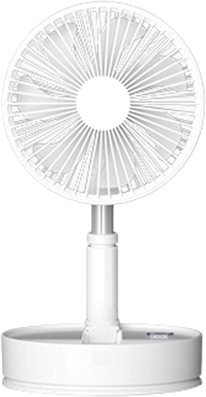 flyingu Ventilador de pie con Pilas, Ventilador de Escritorio USB oscilante portátil con Control Remoto, Altura Ajustable, 4 velocidades Ajustables con batería Recargable de 7200 MAh para Oficina