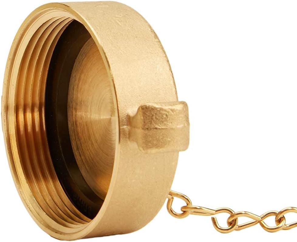Brass Rocker Lug 2 1/2" NH Cap with Chain