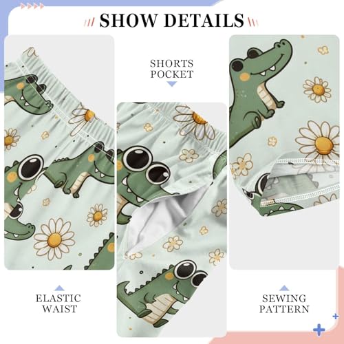 Pajama Pants Daisy Cartoon Crocodile Long Sleep Pants Lounge Bottoms 5