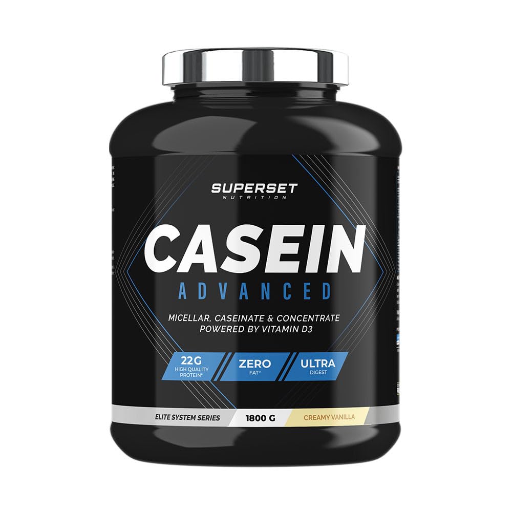 Superset Nutrition | Programme Gain De Muscle Jour & Nuit - 100% Casein Advanced Vanille Crémeuse - 100% Whey Proteine Advanced 2kg Cookies