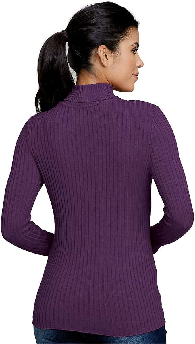 womens purple turtleneck sweater