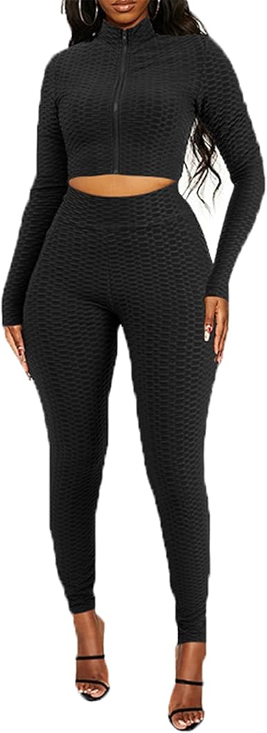 Women Tops + Pants Set, Lady Honeycomb 