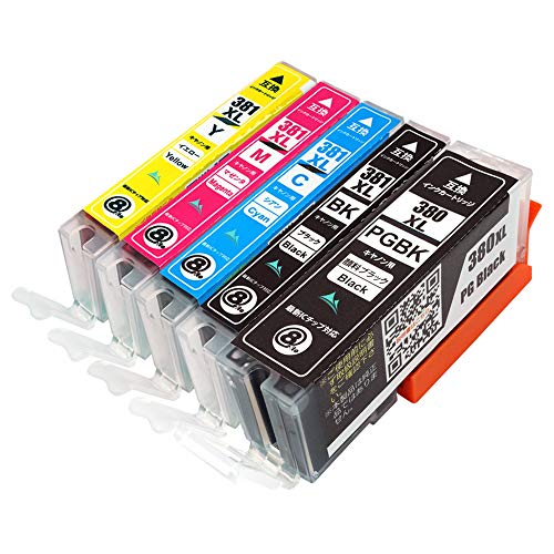 Amazon.co.jp: CANON (キヤノン) 381 380顔料 5色パック (全色大容量