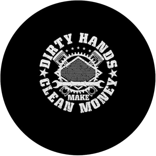 Miniatura 3 de Dirty Hands Make Clean Money Mecanista Mecánico Divertido PopSockets Intercambiable PopGrip