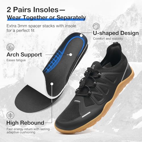 ZURIN Men's Barefoot Training Shoes-Wide Toe Box | Zero Drop Sole | Slip On | Gym Cross Trainers for Walking Weightlifting Workout Trail Running Hiking4