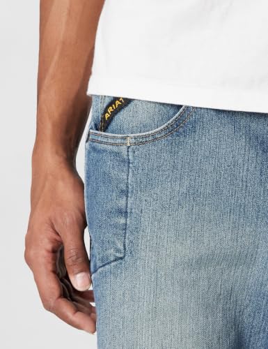 Image of Ariat Mens Rebar M5 Straight Durastretch Washed Twill Dungaree Straight Leg Pant